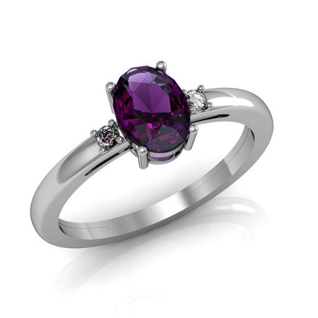 A stunning June birthstone choice, this necklace features a color-changing Alexandrite pendant with chain—a unique, eye-catching accessory for any occasion.