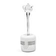 The Infuser: Tea Infuser with Handle features a teapot-shaped top and stands upright on a white background, making it ideal for brewing your favorite loose leaf tea.