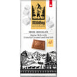 The MilkBoy Swiss Alpine Milk Chocolate with Caramel & Sea Salt 3.5 oz bar features packaging that beautifully showcases Swiss scenery alongside an illustration of the scrumptious chocolate, combining creamy milk chocolate with crunchy caramel and a hint of sea salt.