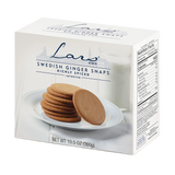Box of Swedish pepparkakor with several cookies on a plate next to a glass of milk; nutrition facts and net weight 10.5 oz (300g) visible on the packaging.