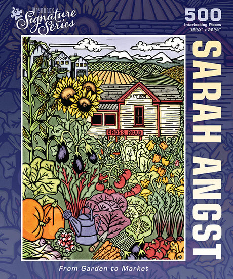 Puzzle: From Garden to Market 500 Piece Signature Series Jigsaw Puzzle by Sarah Angst