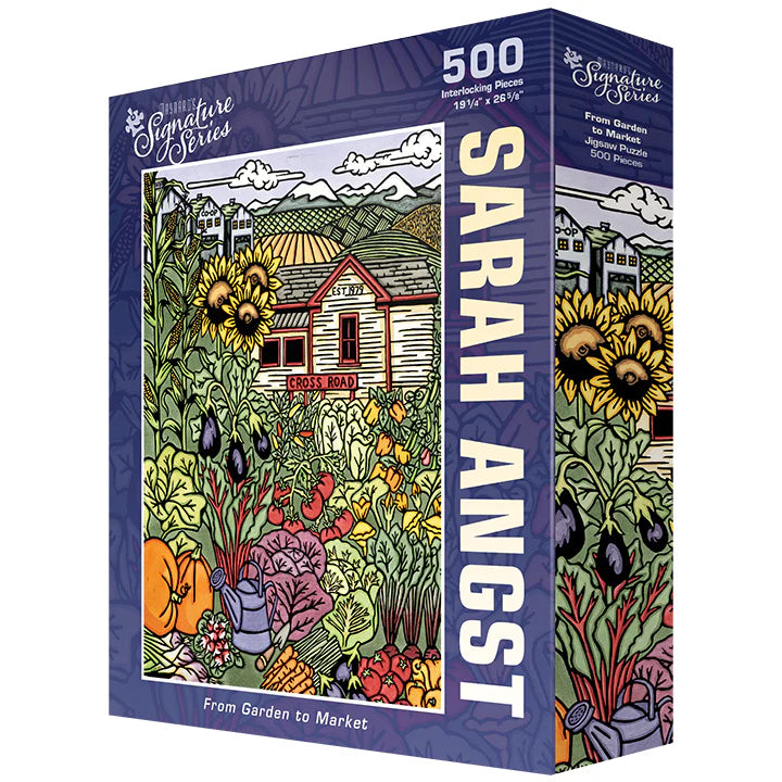 Puzzle: From Garden to Market 500 Piece Signature Series Jigsaw Puzzle by Sarah Angst