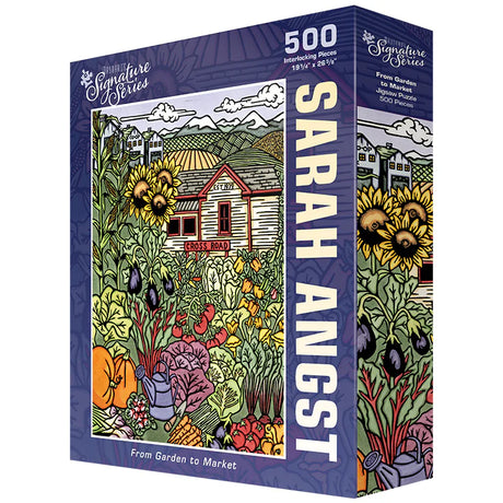 Puzzle: From Garden to Market 500 Piece Signature Series Jigsaw Puzzle by Sarah Angst