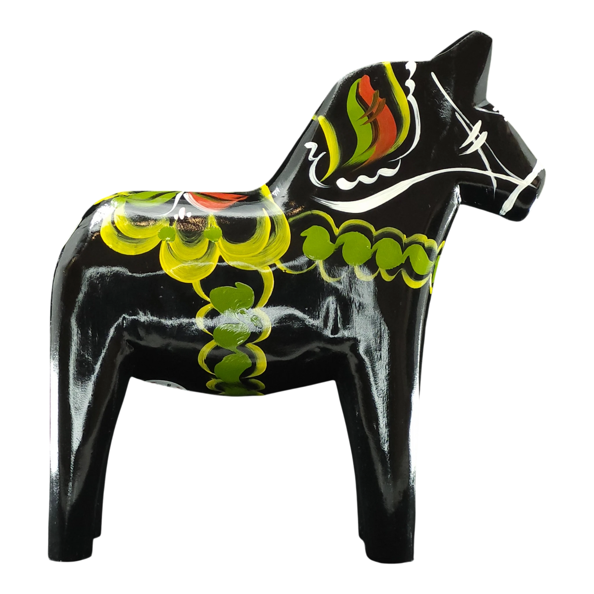Dala Horse: Black Swedish Dala Horse | Handcrafted by Grannas A. Olsson in Sweden