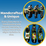 Dala Horse: Black Swedish Dala Horse | Handcrafted by Grannas A. Olsson in Sweden