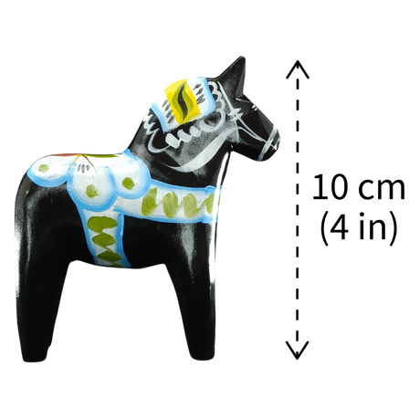 Dala Horse: Black Swedish Dala Horse | Handcrafted by Grannas A. Olsson in Sweden