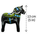 Dala Horse: Black Swedish Dala Horse | Handcrafted by Grannas A. Olsson in Sweden