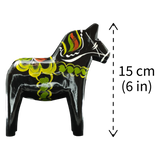 Dala Horse: Black Swedish Dala Horse | Handcrafted by Grannas A. Olsson in Sweden