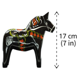 Dala Horse: Black Swedish Dala Horse | Handcrafted by Grannas A. Olsson in Sweden