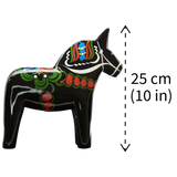 Dala Horse: Black Swedish Dala Horse | Handcrafted by Grannas A. Olsson in Sweden
