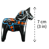 Dala Horse: Black Swedish Dala Horse | Handcrafted by Grannas A. Olsson in Sweden
