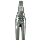 Dala Horse: Gray Swedish Dala Horse with White Black and Gray Kurbits "Sten" | Handcrafted by Grannas A. Olsson in Sweden (13cm / 5 inches)