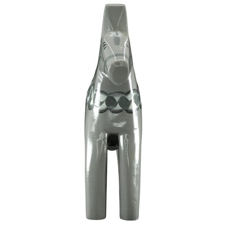 Dala Horse: Gray Swedish Dala Horse "Sten" | Grannas A. Olsson | Handcrafted in Sweden (13 cm / 5 inches)