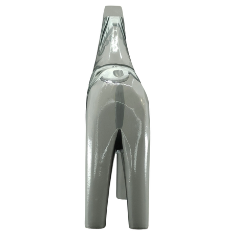 Dala Horse: Gray Swedish Dala Horse "Sten" | Grannas A. Olsson | Handcrafted in Sweden (13 cm / 5 inches)