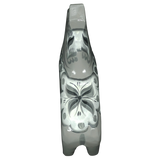 Dala Horse: Gray Swedish Dala Horse with White Black and Gray Kurbits "Sten" | Handcrafted by Grannas A. Olsson in Sweden (13cm / 5 inches)