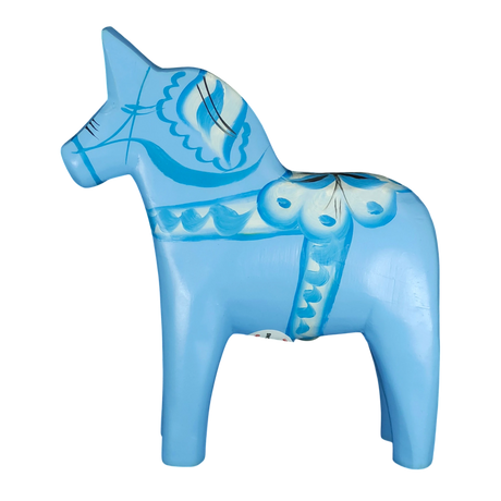 Dala Horse: Baby Blue Swedish Dala Horse | Handcrafted by Grannas A Olsson in Sweden (10 cm / 4 inches)