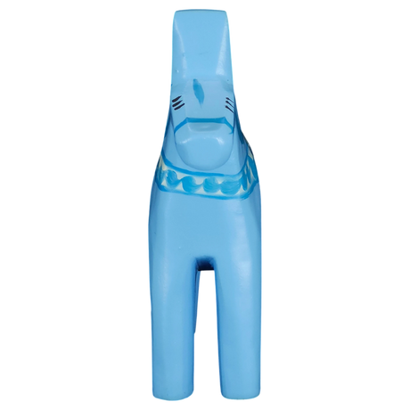 Dala Horse: Baby Blue Swedish Dala Horse | Handcrafted by Grannas A Olsson in Sweden (10 cm / 4 inches)