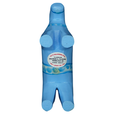 Dala Horse: Baby Blue Swedish Dala Horse | Handcrafted by Grannas A Olsson in Sweden (10 cm / 4 inches)