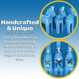 Dala Horse: Baby Blue Swedish Dala Horse | Grannas A. Olsson | Handcrafted in Sweden (10 cm / 4 inches)