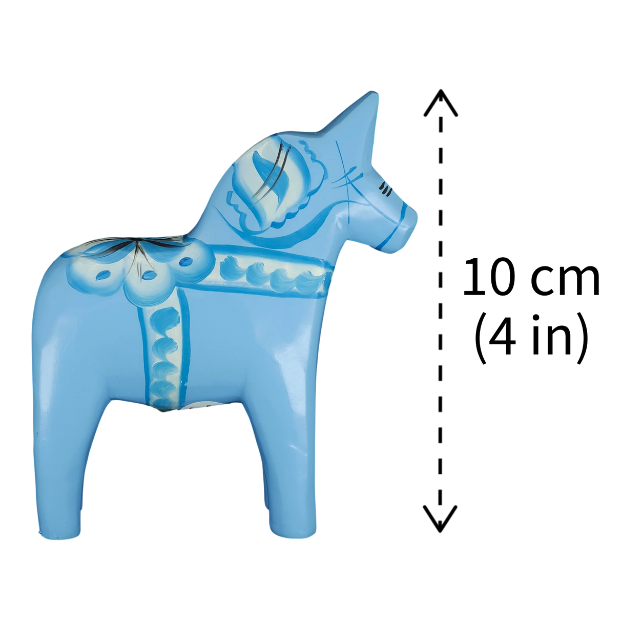 Dala Horse: Baby Blue Swedish Dala Horse | Grannas A. Olsson | Handcrafted in Sweden (10 cm / 4 inches)
