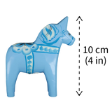 Dala Horse: Baby Blue Swedish Dala Horse | Grannas A. Olsson | Handcrafted in Sweden (10 cm / 4 inches)