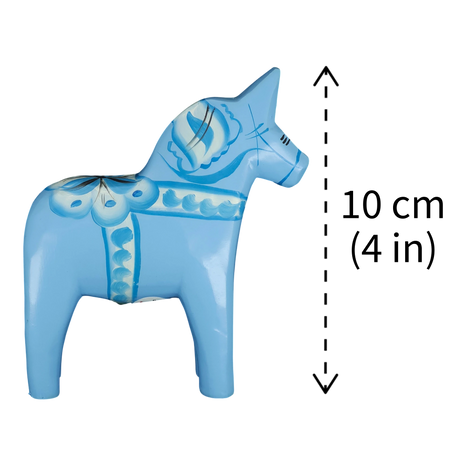 Dala Horse: Baby Blue Swedish Dala Horse | Handcrafted by Grannas A Olsson in Sweden (10 cm / 4 inches)