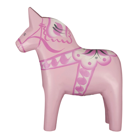 Dala Horse: Baby Pink Swedish Dala Horse | Handcrafted by Grannas A. Olsson in Sweden 10cm - 4"