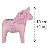 Dala Horse: Baby Pink Swedish Dala Horse | Handcrafted by Grannas A. Olsson in Sweden 10cm - 4"