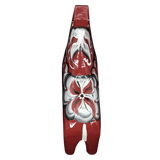 The Dala Horse: Burgundy Swedish Dala Horse "Maria / Anniversary Series" by Grannas Olsson is a handcrafted 15 cm ceramic figure featuring white, black, and silver floral designs, showcasing authentic Swedish artistry.