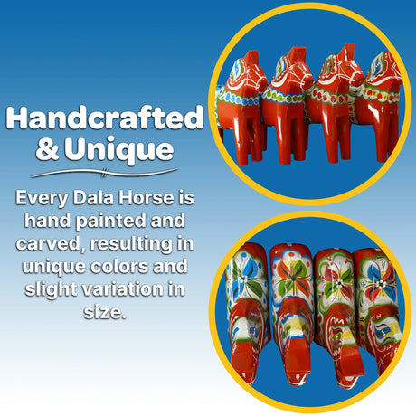 Dala Horse: Red Swedish Dala Horse | Handcrafted by Grannas A. Olsson in Sweden