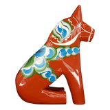 Dala Horse: Sitting Red Swedish Dala Horse | Handcrafted by Grannas A Olsson in Sweden