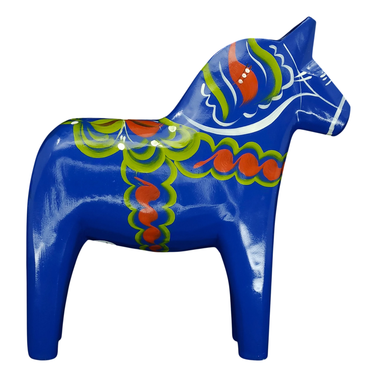 Dala Horse: Blue Swedish Dala Horse | Handcrafted by Grannas A. Olsson in Sweden