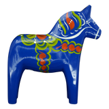 Dala Horse: Blue Swedish Dala Horse | Handcrafted by Grannas A. Olsson in Sweden
