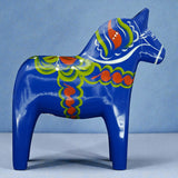 Dala Horse: Blue Swedish Dala Horse | Handcrafted by Grannas A. Olsson in Sweden