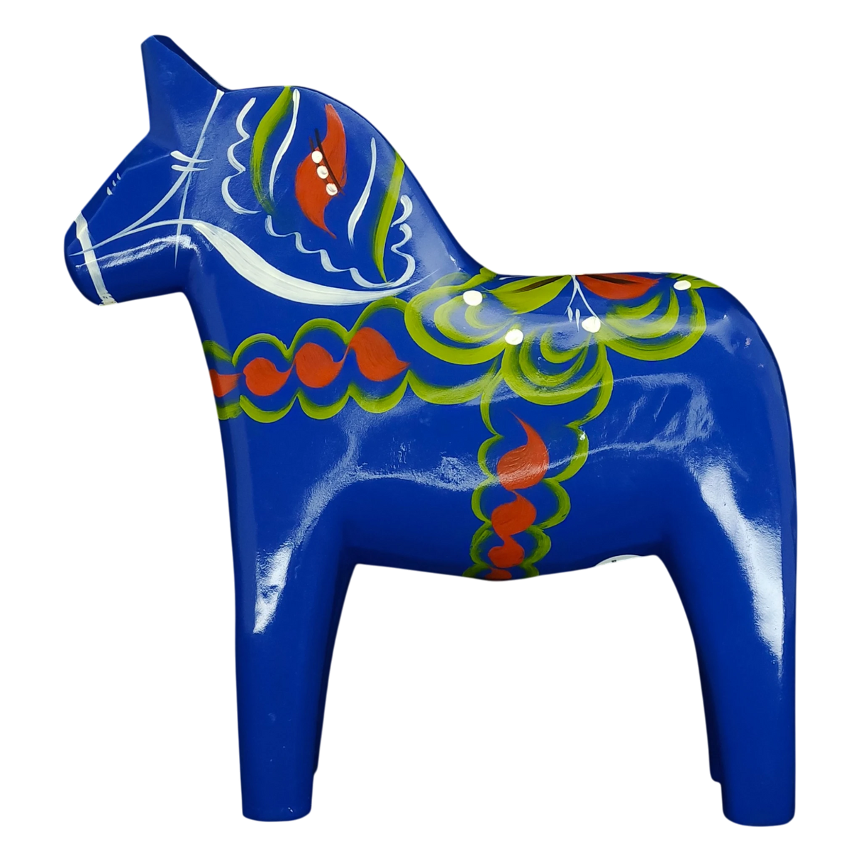 Dala Horse: Blue Swedish Dala Horse | Handcrafted by Grannas A. Olsson in Sweden