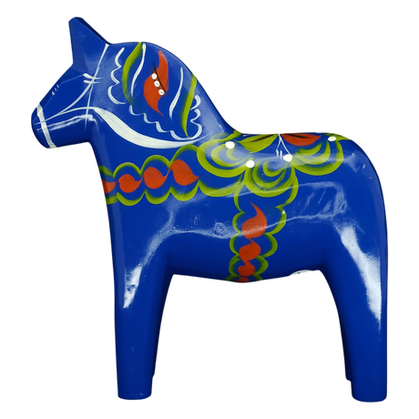 Dala Horse: Blue Swedish Dala Horse | Handcrafted by Grannas A. Olsson in Sweden