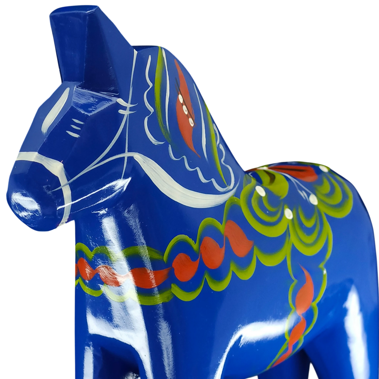 Dala Horse: Blue Swedish Dala Horse | Handcrafted by Grannas A. Olsson in Sweden