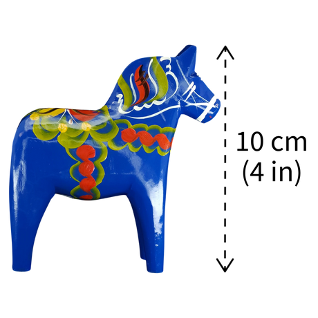 Dala Horse: Blue Swedish Dala Horse | Handcrafted by Grannas A. Olsson in Sweden