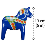 Dala Horse: Blue Swedish Dala Horse | Handcrafted by Grannas A. Olsson in Sweden