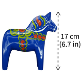 Dala Horse: Blue Swedish Dala Horse | Handcrafted by Grannas A. Olsson in Sweden