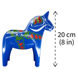 Dala Horse: Blue Swedish Dala Horse | Handcrafted by Grannas A. Olsson in Sweden