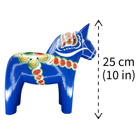 Dala Horse: Blue Swedish Dala Horse | Handcrafted by Grannas A. Olsson in Sweden