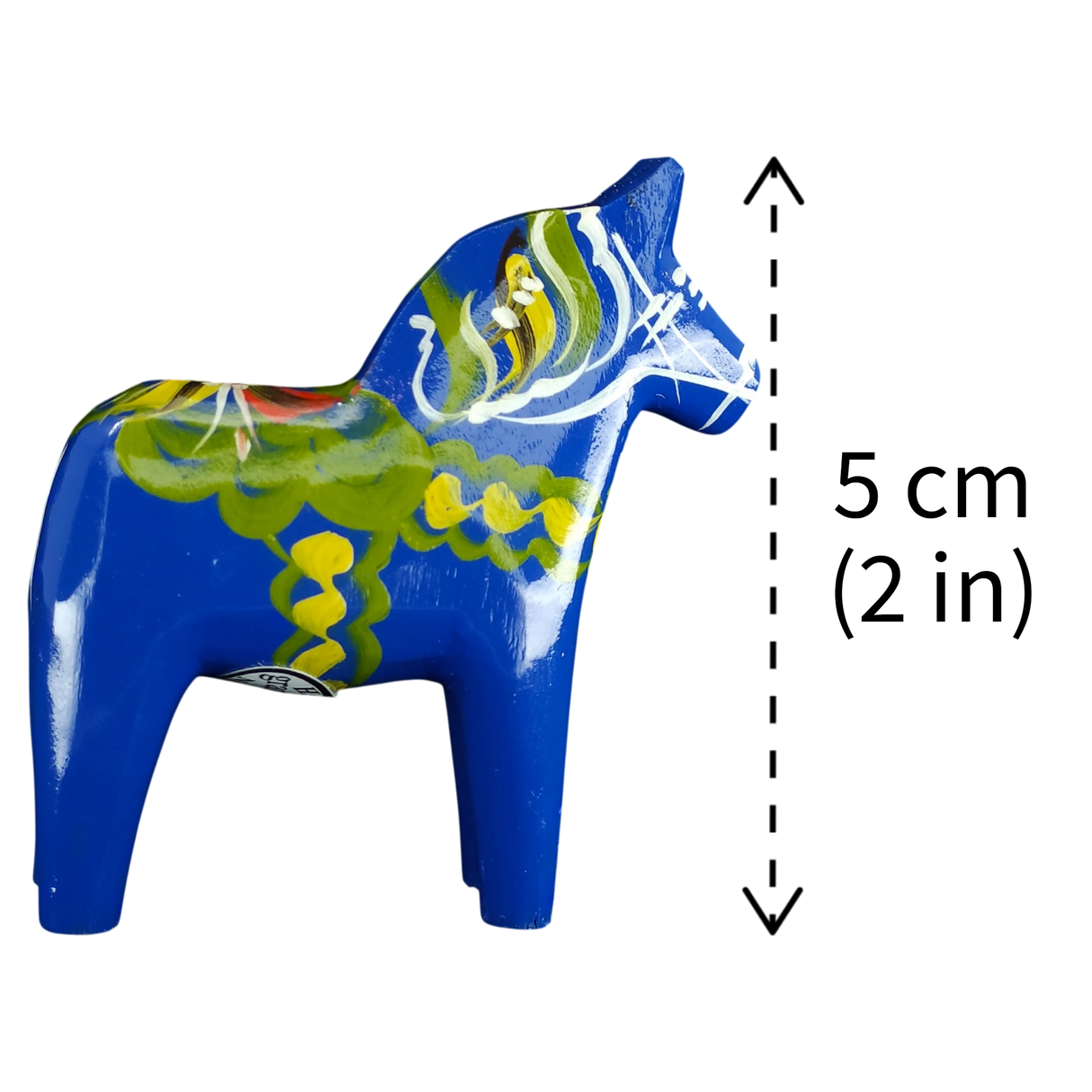 Dala Horse: Blue Swedish Dala Horse | Handcrafted by Grannas A. Olsson in Sweden