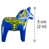 Dala Horse: Blue Swedish Dala Horse | Handcrafted by Grannas A. Olsson in Sweden