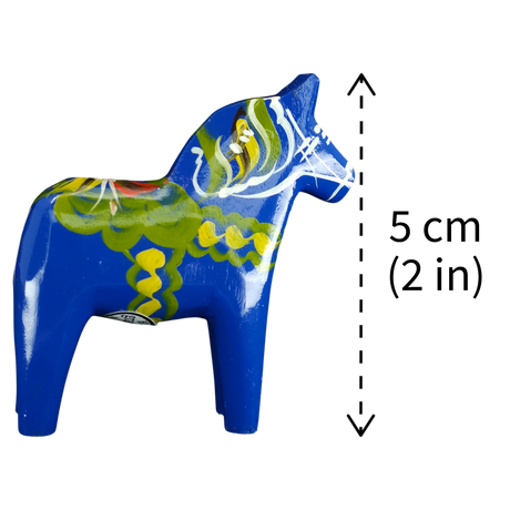 Dala Horse: Blue Swedish Dala Horse | Handcrafted by Grannas A. Olsson in Sweden