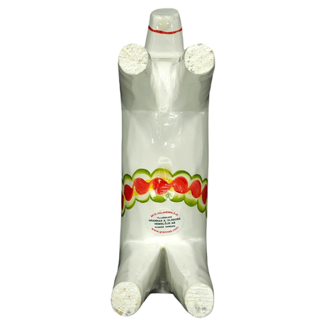 Dala Horse: White Swedish Dala Horse with Multi-Color Kurbits | Handcrafted by Grannas A. Olsson in Sweden