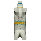 Dala Horse: White Swedish Dala Horse with Blue and Yellow "Swedish Flag Colors | Grannas A. Olsson Made in Sweden