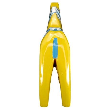 Dala Horse: Grannas A. Olsson Yellow & Blue Swedish Flag Dala Horse | Handcrafted in Nusnäs Sweden
