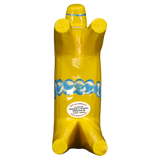 Dala Horse:  Yellow Swedish Dala Horse with Blue and White Kurbits "Swedish Flag Colors" | Grannas A. Olsson | Handcrafted in Sweden