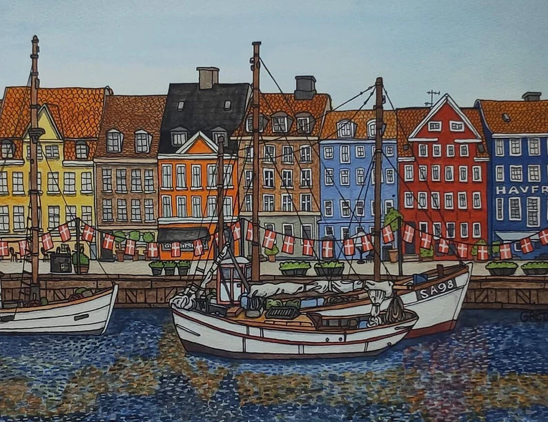 Artwork: "Copenhagen Harbor" Greta Lann